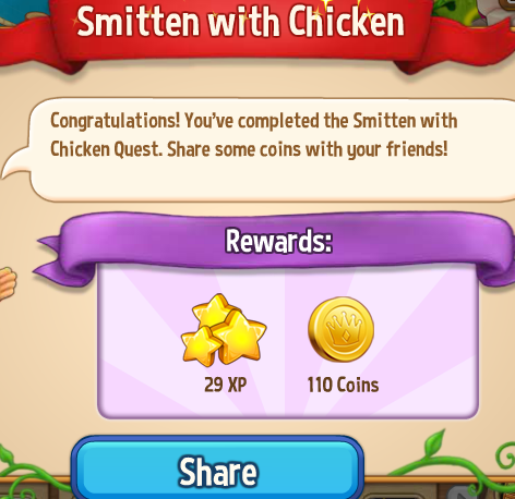 royal story smitten with chicken rewards, bonus
