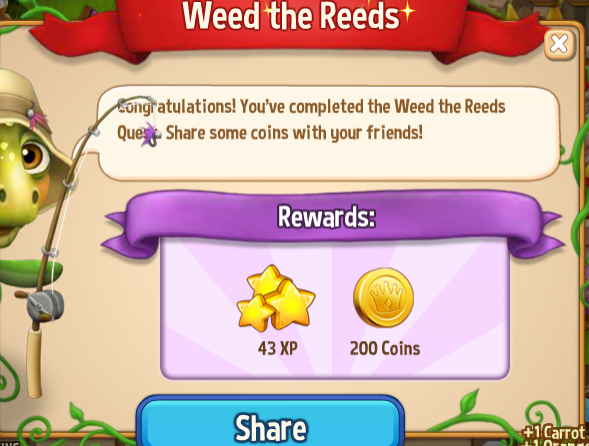 royal story weed the reeds rewards, bonus