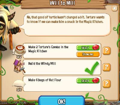 royal story will to mill tasks