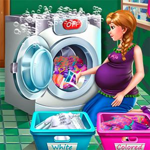 anna pregnant laundry GameSkip