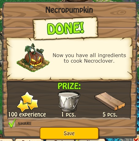zombie island necropumpkin rewards, bonus
